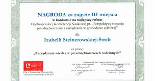 Nagroda dla naszego pracownika