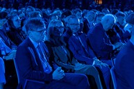 Prorektor prof. Nowak, JM Rektor prof. Olszak oraz Prorektor prof. Wolny jako goście wśród publicznosci