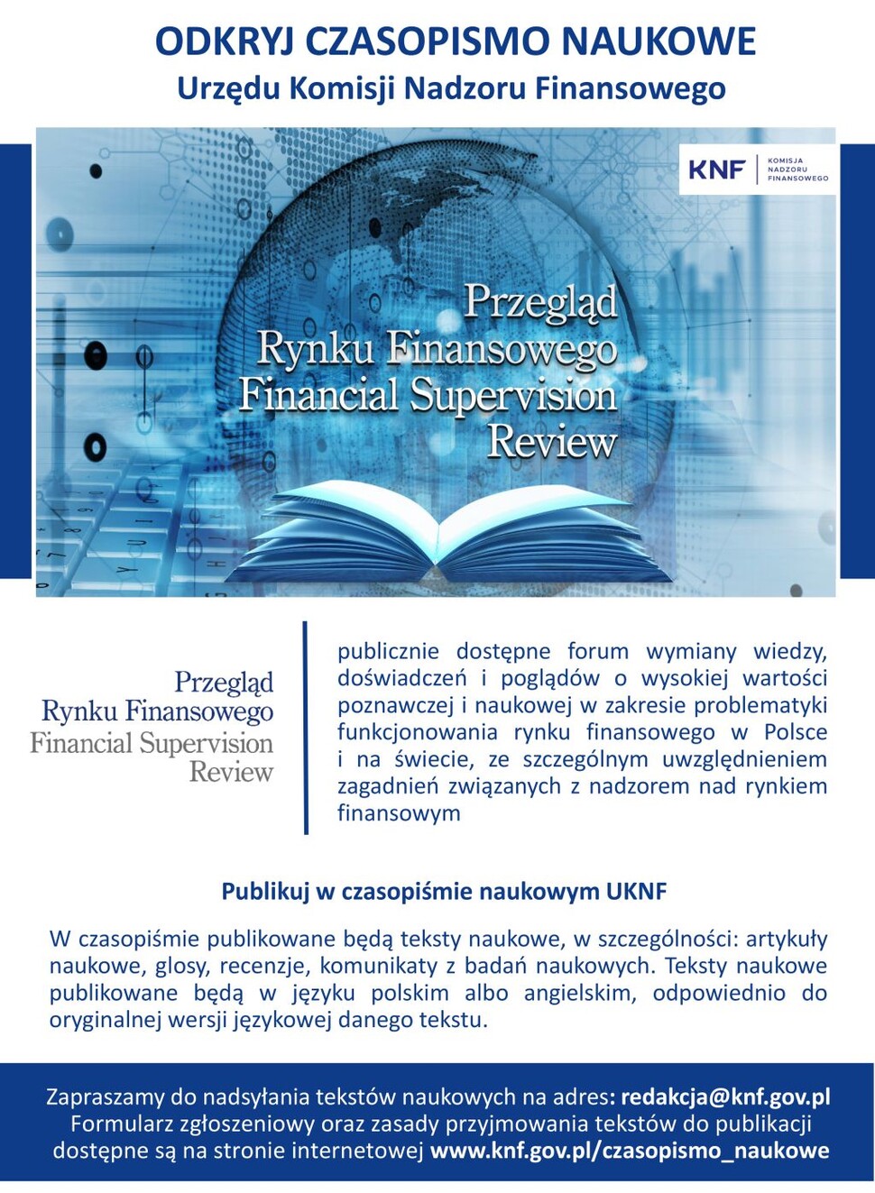 Nowe czasopismo naukowe Urzędu Komisji Nadzoru Finansowego