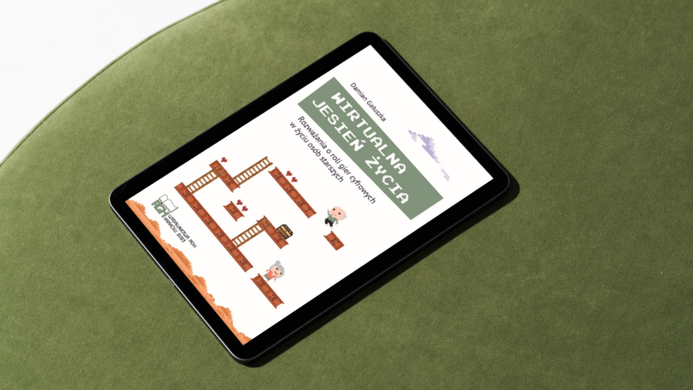tablet z okładką książki