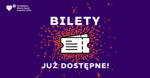grafika z napisem "Bilety już dostępne!"