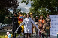 ujęcie Teatru UE Katowice podczas spektaklu