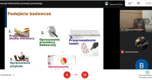 Obrazek przedstawia uczestników konferencji on-line.