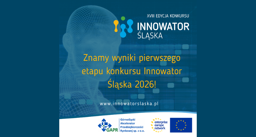 grafika promująca - Znamy wyniki pierwszego etapu konkursu Innowator Śląska 2026