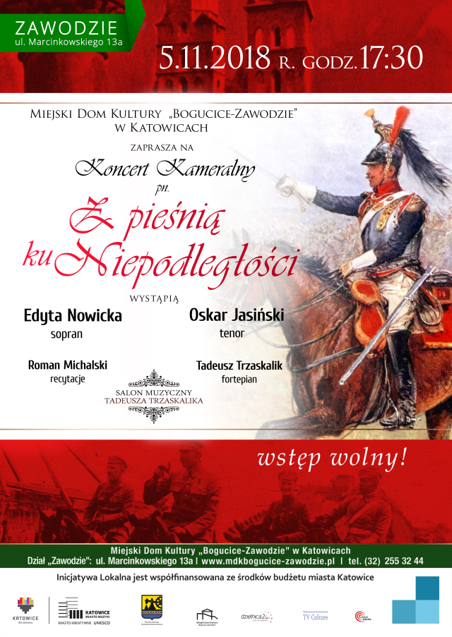 Zaproszenie na koncert "Z pieśnią ku Niepodległości"