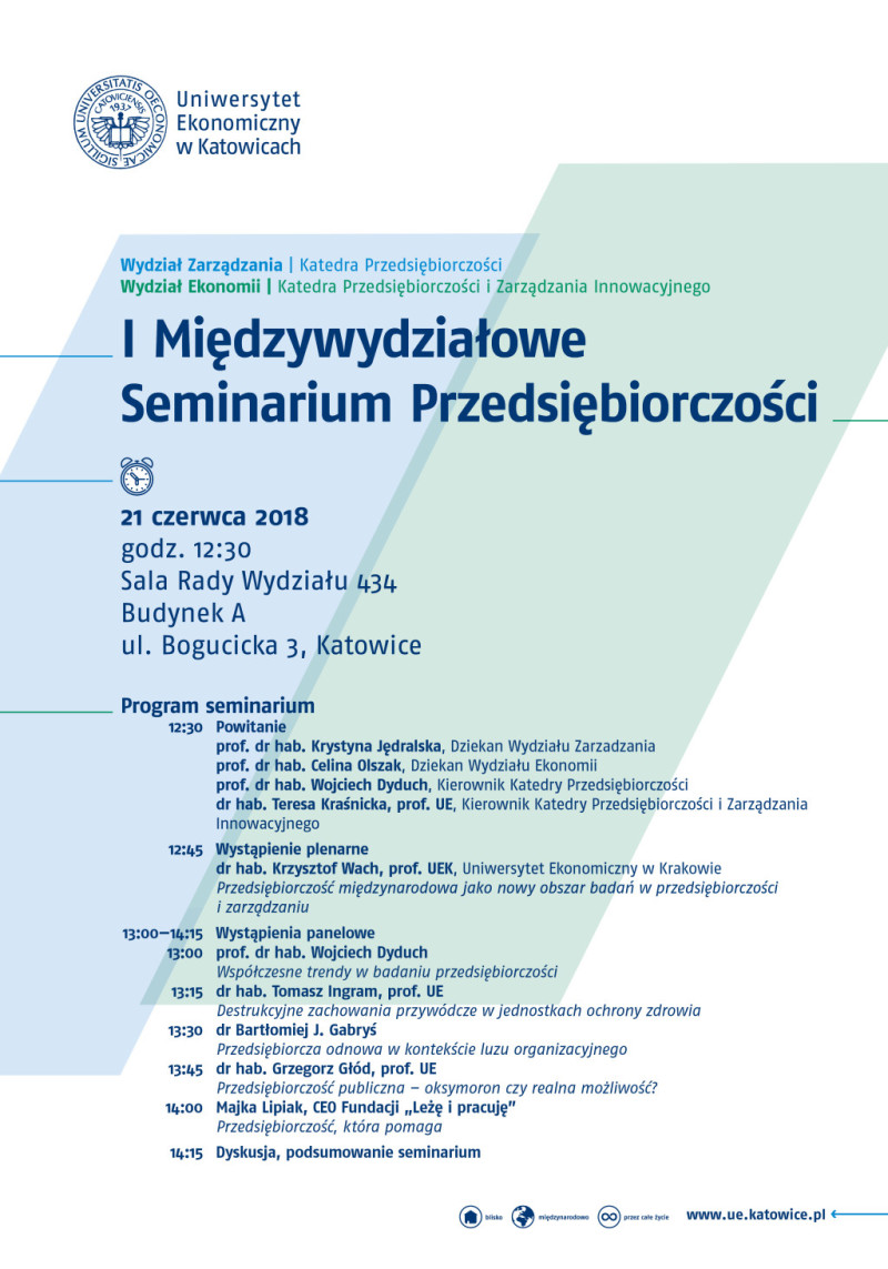 I Międzywydziałowe Seminarium Przedsiębiorczości