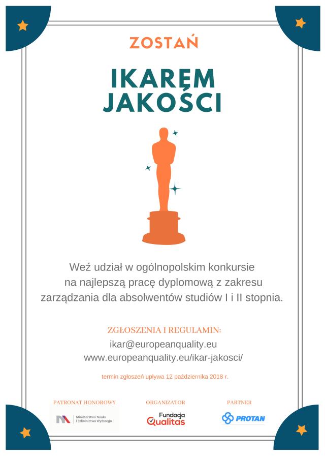 III edycji ogólnopolskiego konkursu IKAR JAKOŚCI 2018