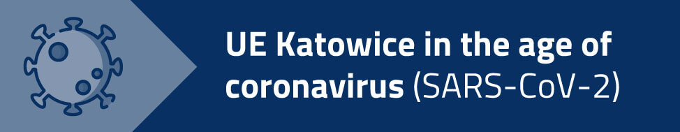 Graphics linking to the page UE Katowice in the age of coronavirus