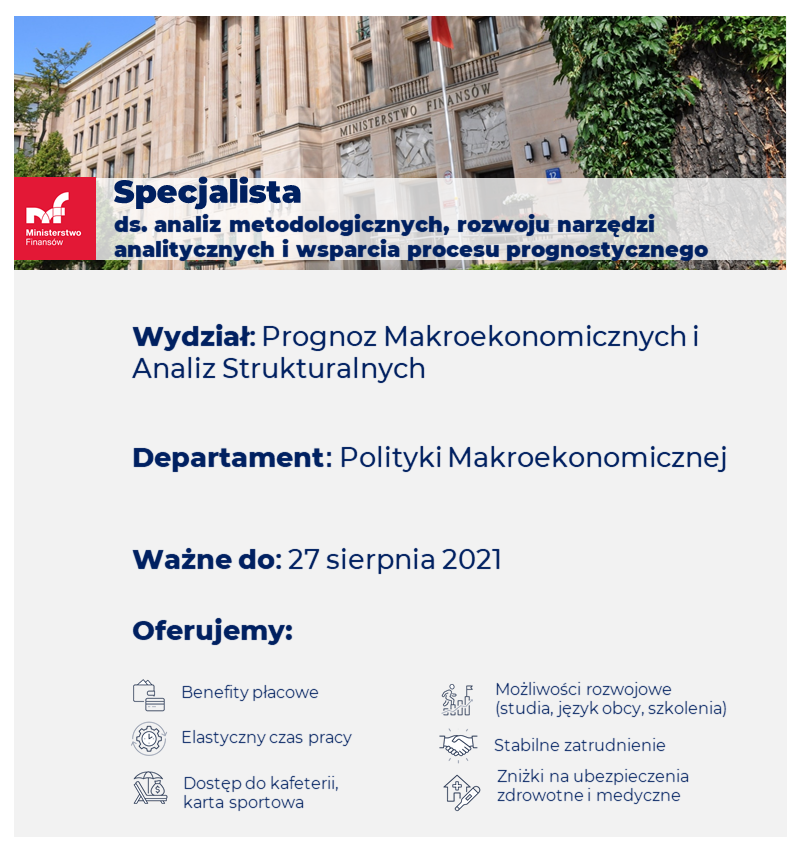 Obrazek przedstawia plakat zapraszający do odbycia stażu