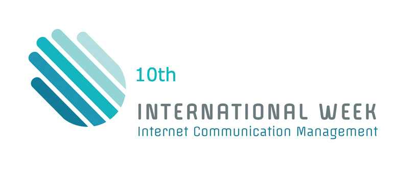 Poster shows information about 10th International Week “Internet Communication Management”  [online]