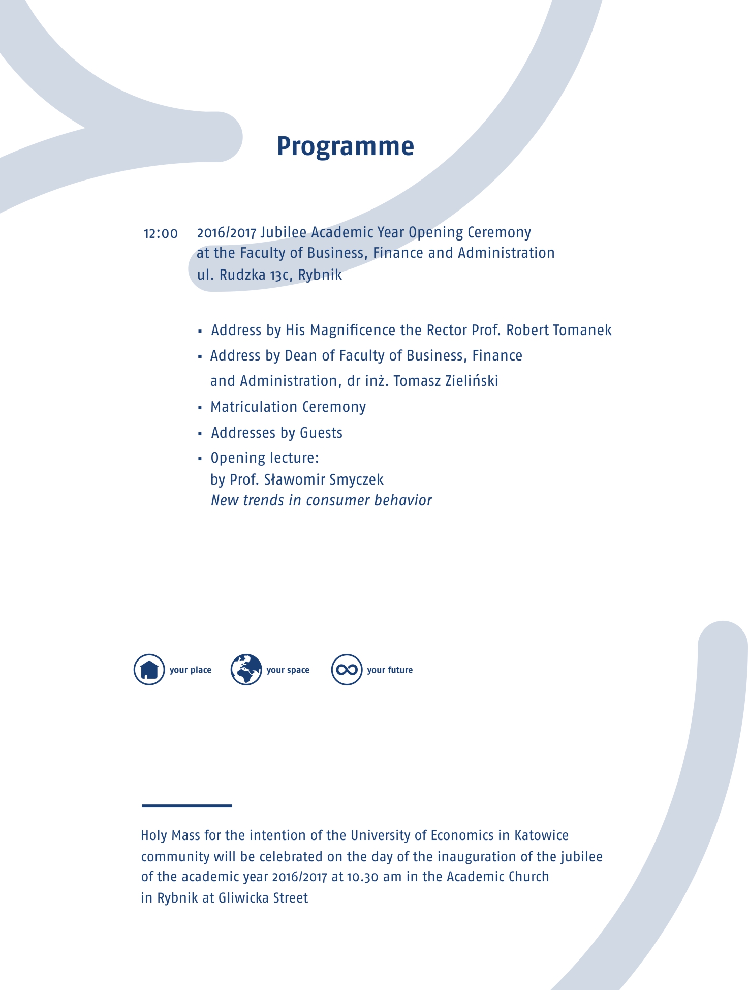 2016/2017 jubilee academic year opening ceremony in Rybnik